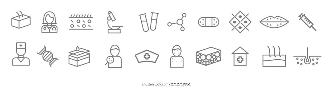set of Dermatology vector illustration