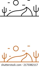 eine Reihe von Wüstenikonen