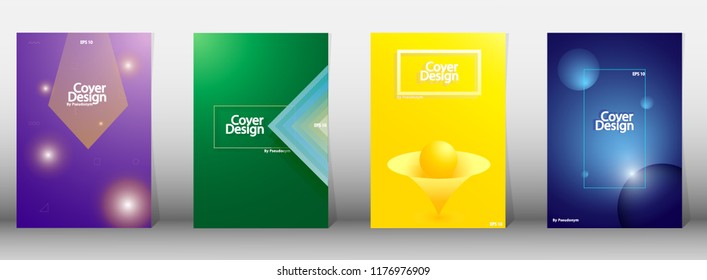 Set of design abstract modern cover for decorate books, presentation, poster, magazine etc.