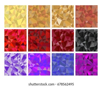 A set design of abstract modern vector bright horizontal background colorful with shiny polygonal background illustration