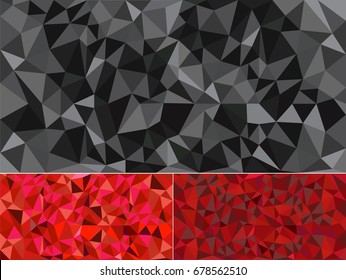 A set design of abstract modern vector bright horizontal background colorful with shiny polygonal background illustration