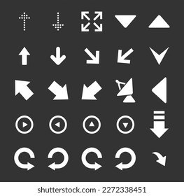 set design arrows icons collection 