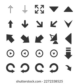 set design arrows icons collection 