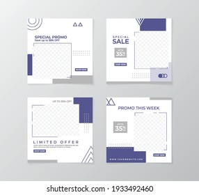Set of Design Backgrounds for Social Media Feed and Post. Set of Background Product Templates for Social Media Post.