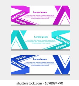 Set of Design Banner Web Template. can be Used for Workflow Layout, Diagram, Web Design. and Label Vector