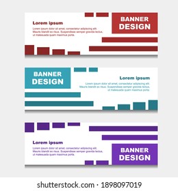 Set von Design Banner Webvorlage. kann für Workflow Layout, Diagramm, Web Design verwendet werden. und Label-Vektorgrafik