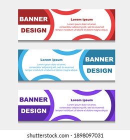 Set of Design Banner Web Template. can be Used for Workflow Layout, Diagram, Web Design. and Label Vector