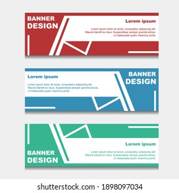 Plantilla web de conjunto de banners de diseño. se puede utilizar para diseño de flujo de trabajo, diagrama, diseño web. y Vector de etiquetas