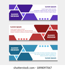 Plantilla web de conjunto de banners de diseño. se puede utilizar para diseño de flujo de trabajo, diagrama, diseño web. y Vector de etiquetas