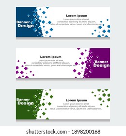 Set von Design Banner Webvorlage. kann für Workflow Layout, Diagramm, Web Design verwendet werden. und Label-Vektorgrafik