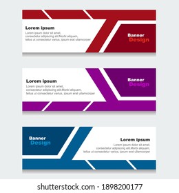Set of Design Banner Web Template. can be Used for Workflow Layout, Diagram, Web Design. and Label Vector
