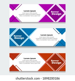 Set of Design Banner Web Template. can be Used for Workflow Layout, Diagram, Web Design. and Label Vector