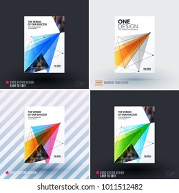 Set of design of brochure, abstract annual report, cover modern layout
