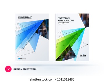 Set of design of brochure, abstract annual report, cover modern layout
