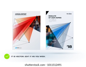 Set of design of brochure, abstract annual report, cover modern layout