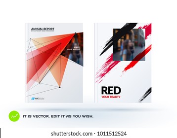 Set of design of brochure, abstract annual report, cover modern layout