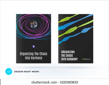 Set of design of brochure, abstract annual report, cover modern layout