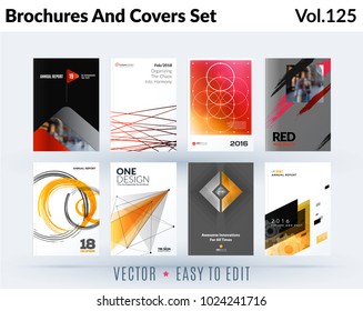 Set of design of brochure, abstract annual report, cover modern layout, flyer