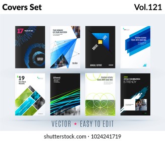 Set of design of brochure, abstract annual report, cover modern layout, flyer