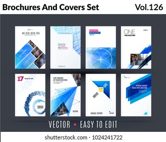 Set of design of brochure, abstract annual report, cover modern layout, flyer