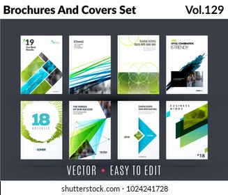 Set of design of brochure, abstract annual report, cover modern layout, flyer