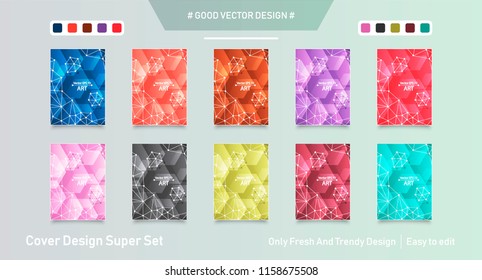 Set of design of brochure, abstract annual report, cover modern layout, flyer Abstract presentation templates. Flyer text font. Ad flyer text. White a4 brochure cover design.