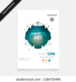 Set of design of brochure, abstract annual report, cover modern layout, flyer Abstract presentation templates. Flyer text font. Ad flyer text. White a4 brochure cover design.