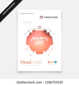 Set of design of brochure, abstract annual report, cover modern layout, flyer Abstract presentation templates. Flyer text font. Ad flyer text. White a4 brochure cover design.