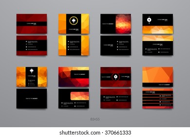 Set of Design Business Card Template in Chinese New Year style