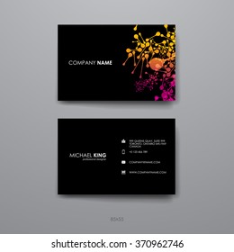 Set of Design Business Card Template in DNA molecule style