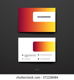 Set of Design Business Card Template in Mardi Gras style