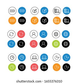 set design business icon web Vector Template