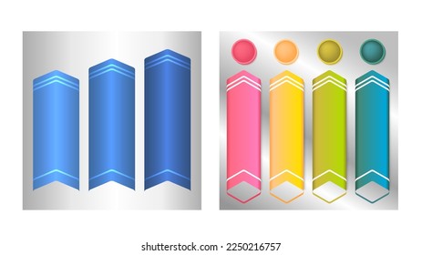 Set Design business presentation template. Vector illustration EPS 10. Can be used for chart process the financial company, technology infographics, number banners, charts and graphs or powerpoint 