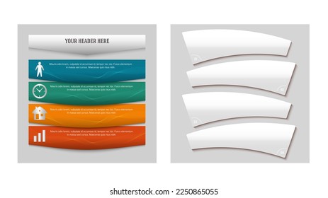 Set Design business presentation template. Vector illustration EPS 10. Can be used for chart process the financial company, technology infographics, number banners, charts and graphs or powerpoint 