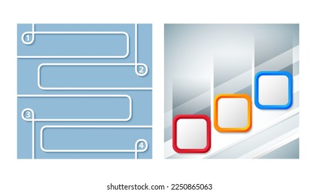 Set Design business presentation template. Vector illustration EPS 10. Can be used for chart process the financial company, technology infographics, number banners, charts and graphs or powerpoint 