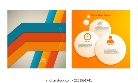 Set Design business presentation template. Vector illustration EPS 10. Can be used for chart process the financial company, technology infographics, number banners, charts and graphs or powerpoint 