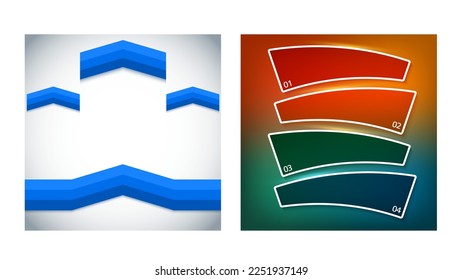 Set Design business presentation template. Vector illustration EPS 10. Can be used for chart process the financial company, technology infographics, number banners, charts and graphs or powerpoint 