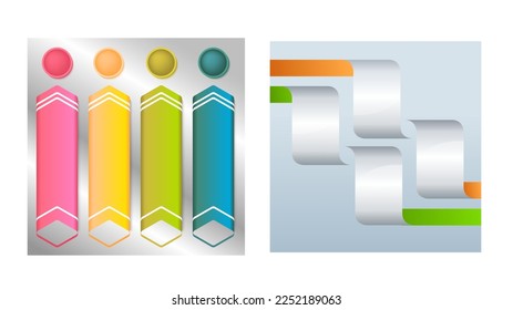 Set Design business presentation template. Vector illustration EPS 10. Can be used for chart process the financial company, technology infographics, number banners, charts and graphs or powerpoint 