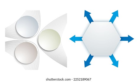 Legen Sie die Vorlage für die Geschäftspräsentation Design fest. Vektorgrafik EPS10. Kann für die Kartenverarbeitung der Finanzgesellschaft, Technologie-Infografiken, Zahlenbanner, Diagramme und Grafiken oder PowerPoint verwendet werden 
