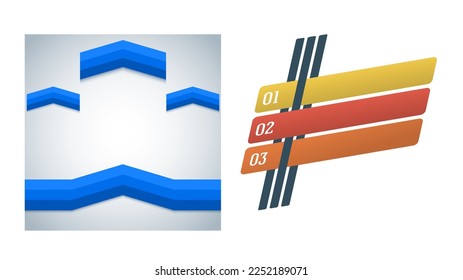 Set Design business presentation template. Vector illustration EPS 10. Can be used for chart process the financial company, technology infographics, number banners, charts and graphs or powerpoint 