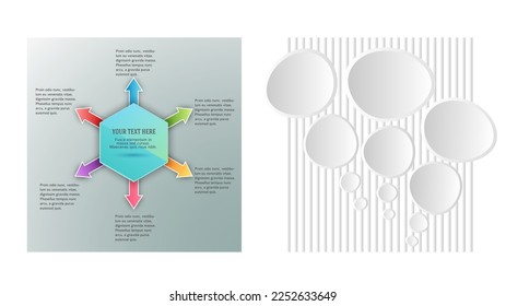 Set Design business presentation template. Vector illustration EPS 10. Can be used for chart process the financial company, technology infographics, number banners, charts and graphs or powerpoint 