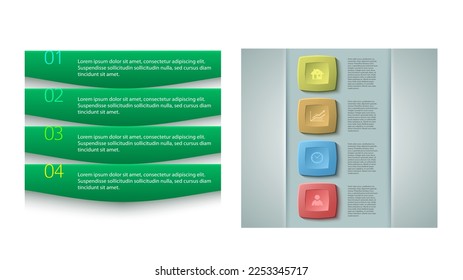 Set Design business presentation template. Vector illustration EPS 10. Can be used for chart process the financial company, technology infographics, number banners, charts and graphs or powerpoint 