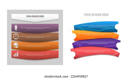 Set Design business presentation template. Vector illustration EPS 10. Can be used for chart process the financial company, technology infographics, number banners, charts and graphs or powerpoint 