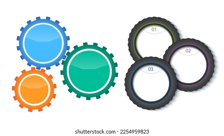 Set Design business presentation template. Vector illustration EPS 10. Can be used for chart process the financial company, technology infographics, number banners, charts and graphs or powerpoint 