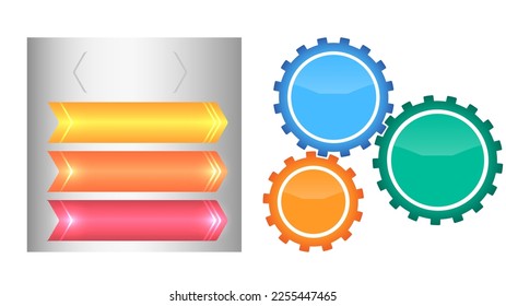Set Design business presentation template. Vector illustration EPS 10. Can be used for chart process the financial company, technology infographics, number banners, charts and graphs or powerpoint 