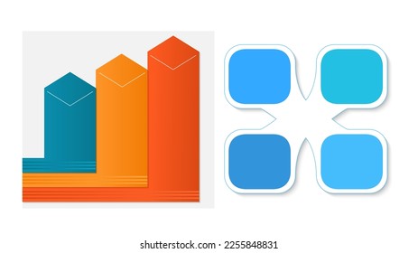 Set Design business presentation template. Vector illustration EPS 10. Can be used for chart process the financial company, technology infographics, number banners, charts and graphs or powerpoint 