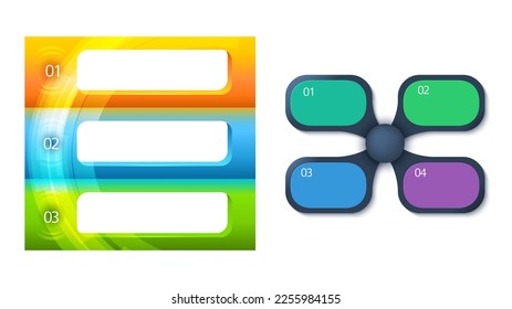 Set Design business presentation template. Vector illustration EPS 10. Can be used for chart process the financial company, technology infographics, number banners, charts and graphs or powerpoint 