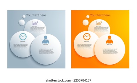 Set Design business presentation template. Vector illustration EPS 10. Can be used for chart process the financial company, technology infographics, number banners, charts and graphs or powerpoint 