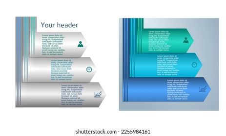 Set Design business presentation template. Vector illustration EPS 10. Can be used for chart process the financial company, technology infographics, number banners, charts and graphs or powerpoint 
