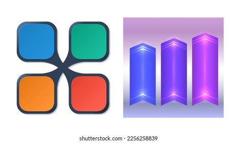 Set Design business presentation template. Vector illustration EPS 10. Can be used for chart process the financial company, technology infographics, number banners, charts and graphs or powerpoint 